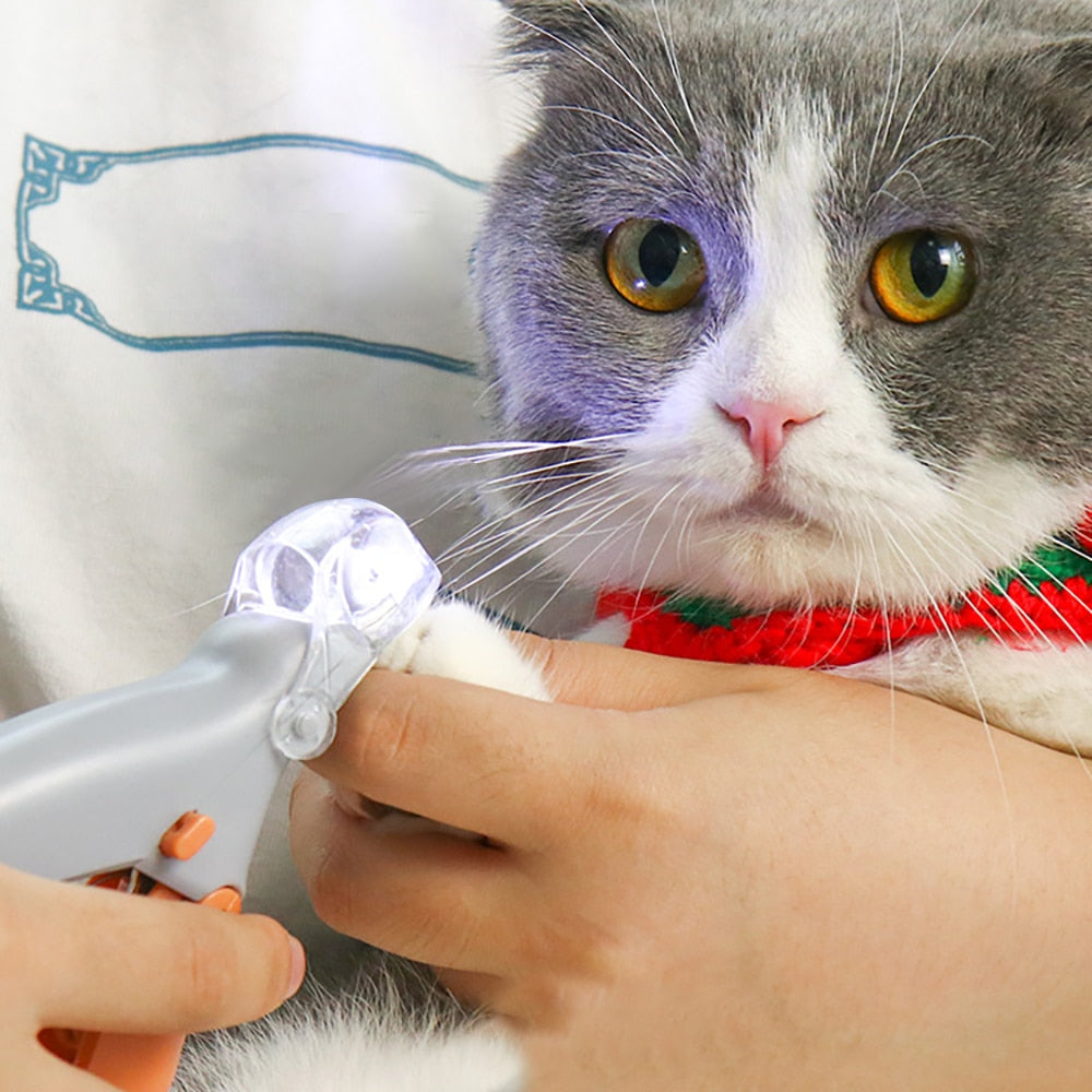 Professional Pet Nail Clippers with LED Light