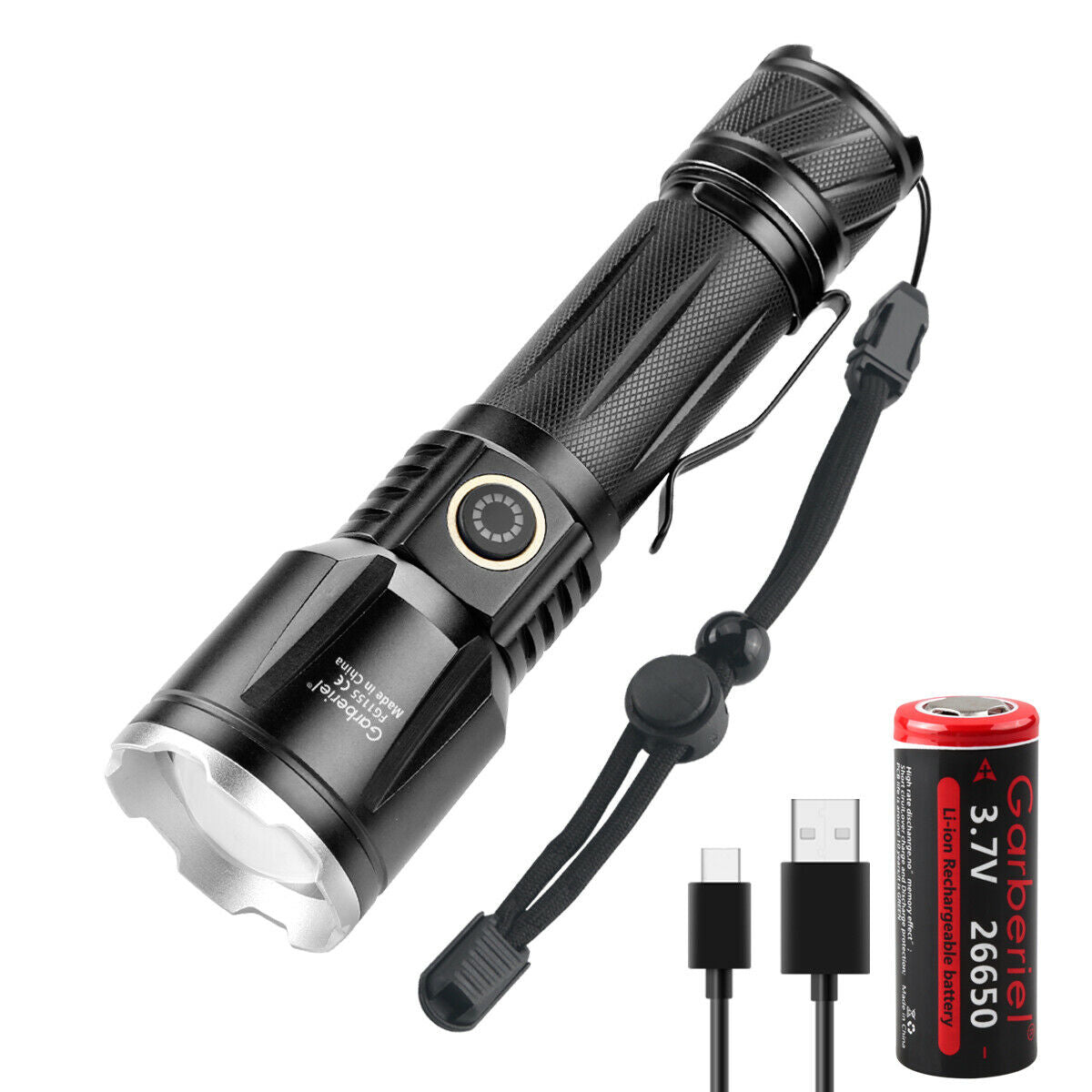 100000 LM XHP160 Most Powerful LED Flashlight With Zoom