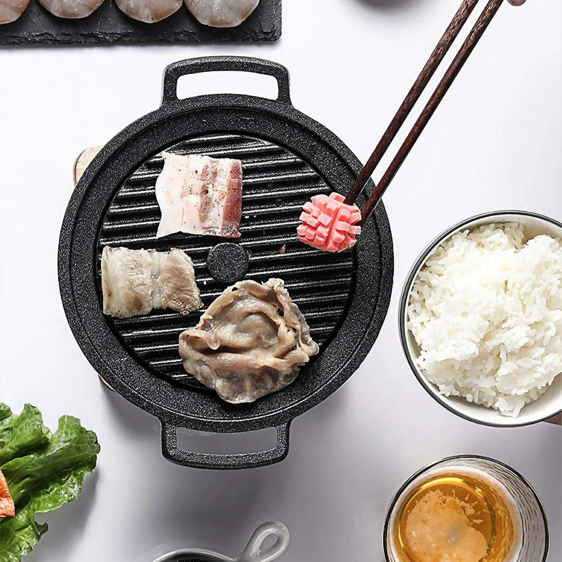 Portable Japanese Style Alcohol-Fueled Grill