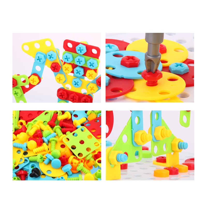 Blocks Game with Toy Drill & Screwdriver Tool Set
